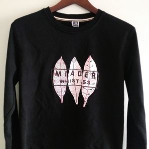 Crewneck Sweatshirt, Black with Logo Small/Medium